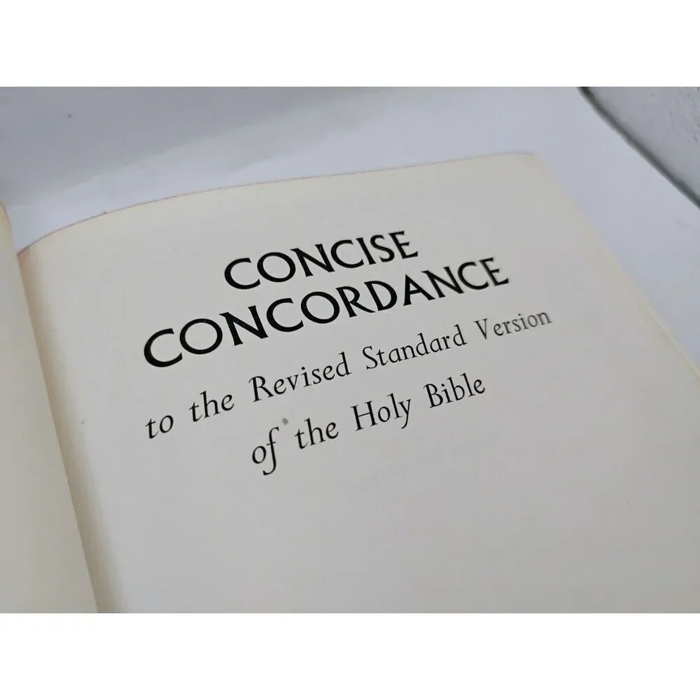 Vintage Concise Concordance Revised Standard Version 1959 Holy Bible Reference